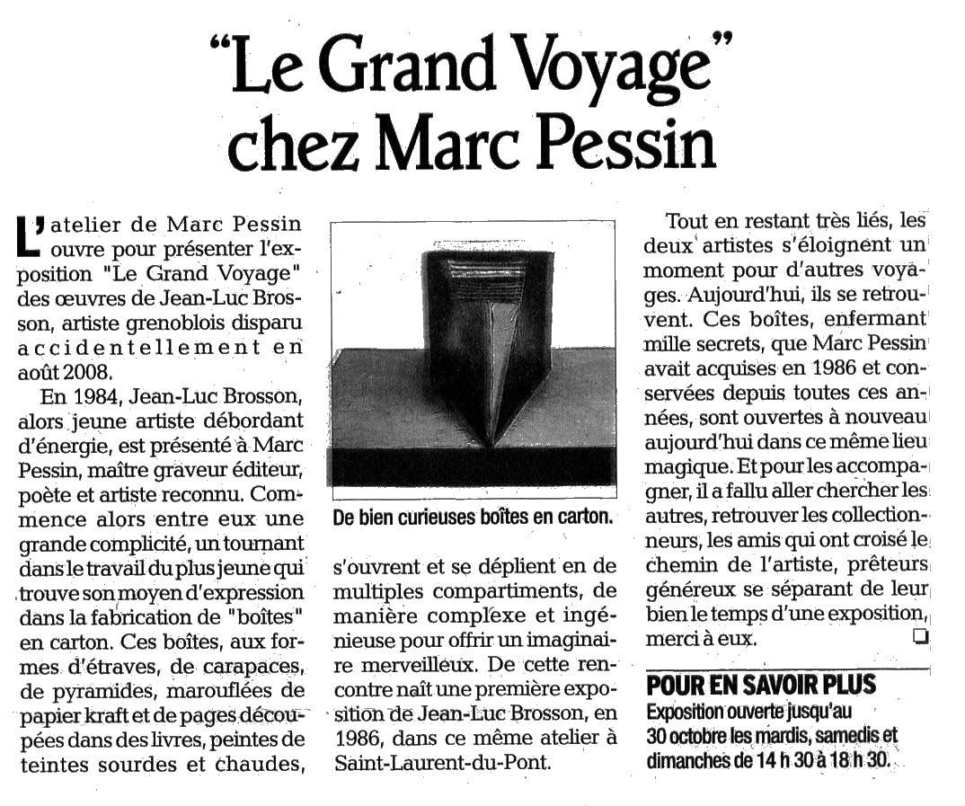 Dauphiné Libéré. Samedi 8 octobre 2011